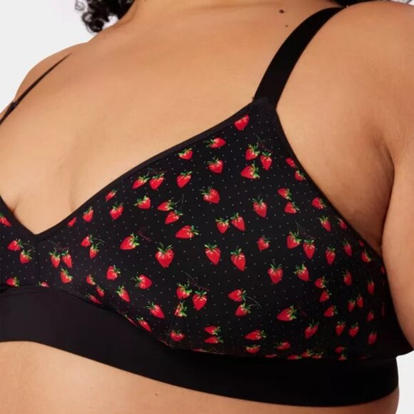 Black Floral Women's Bralette - Picture 2 of 7